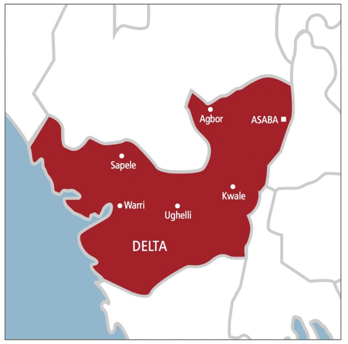 Delta State Nigeria Map 7ER3sS