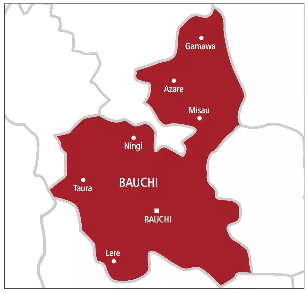 Map Of Bauchi State 1fODah